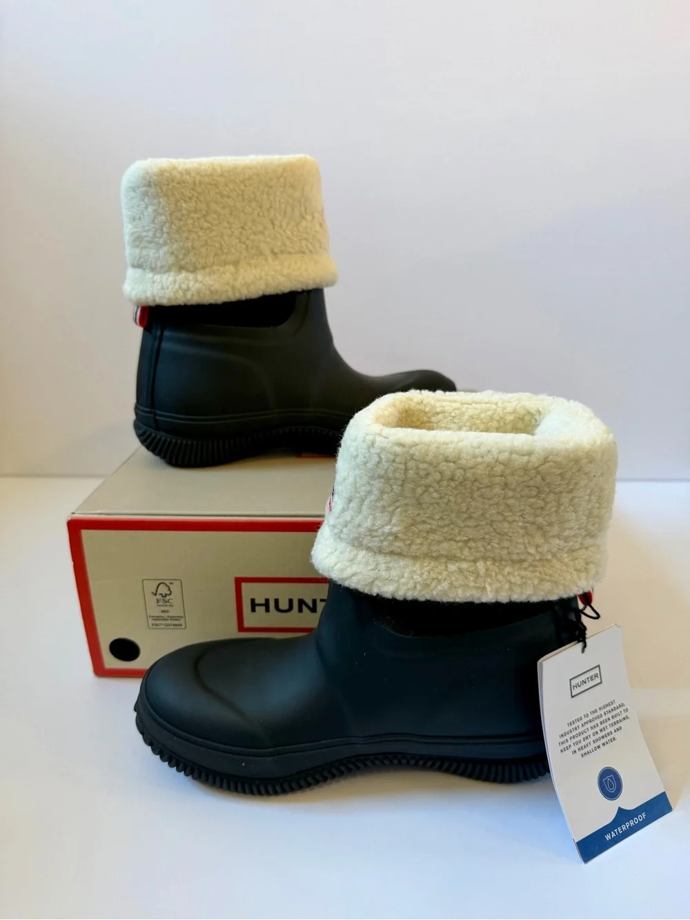 Hunter Women's Thunor Waterproof Rain Boots (Black) (Sz 5) NWB New